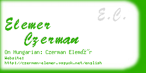 elemer czerman business card